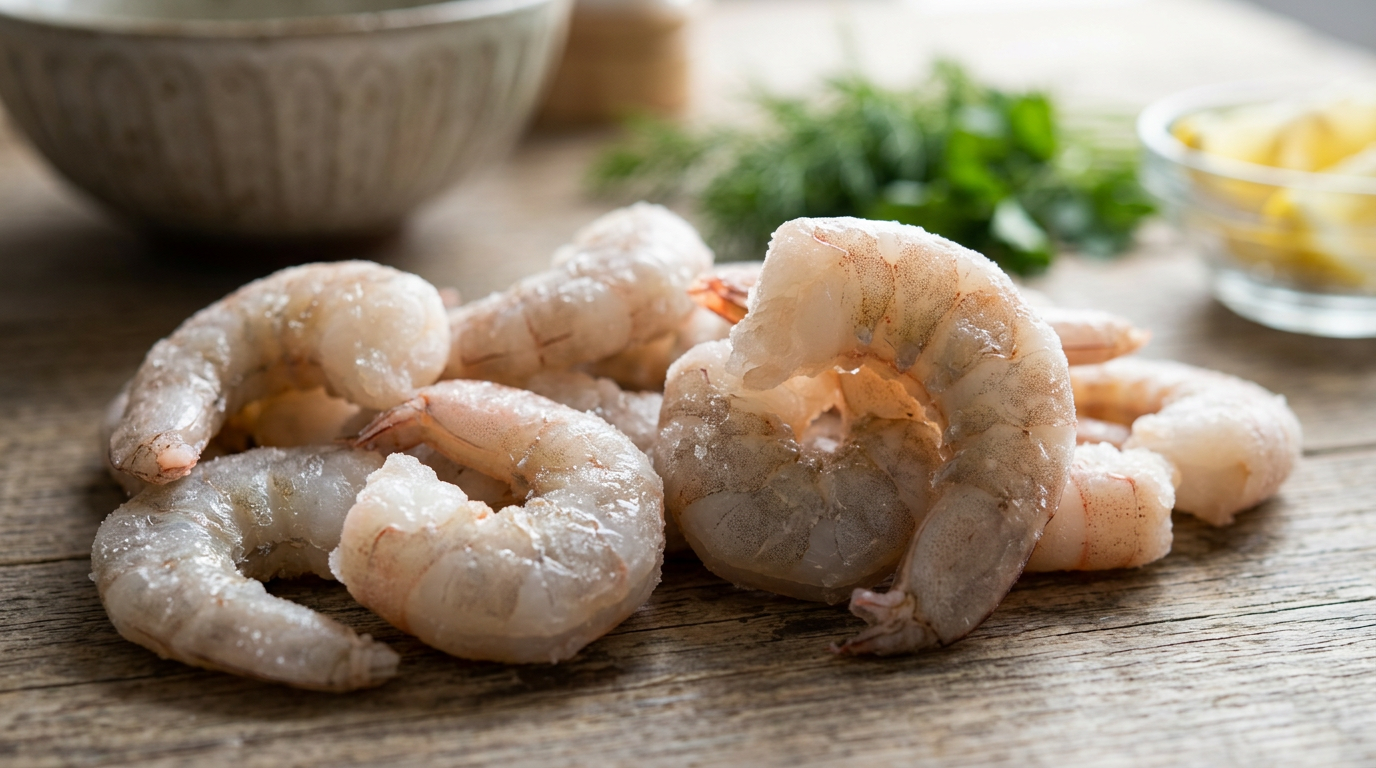 กุ้งขาวแกะเปลือก